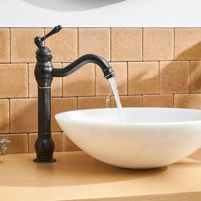 BWE Waterfall Single Hole Single-Handle Vessel Bathroom Faucet With Pop-up Drain Assembly