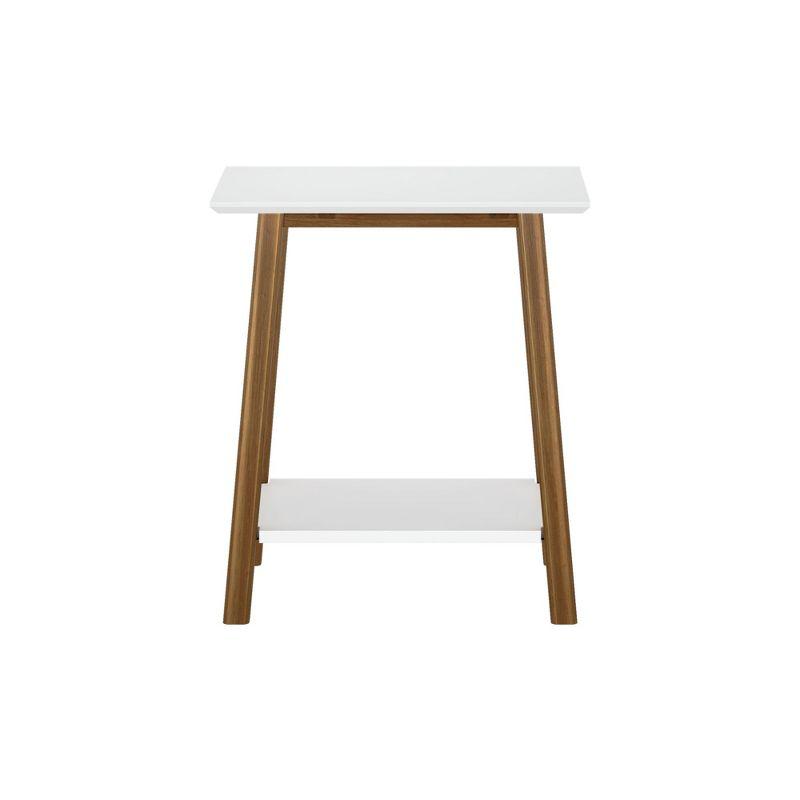 Plank+Beam Nightstand, Solid Wood Mid-Century Modern Bedside Table for Bedroom