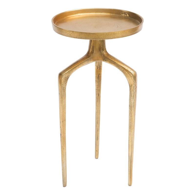 Set of 2 Modern Round Nested Table Antique Gold - Zm Home