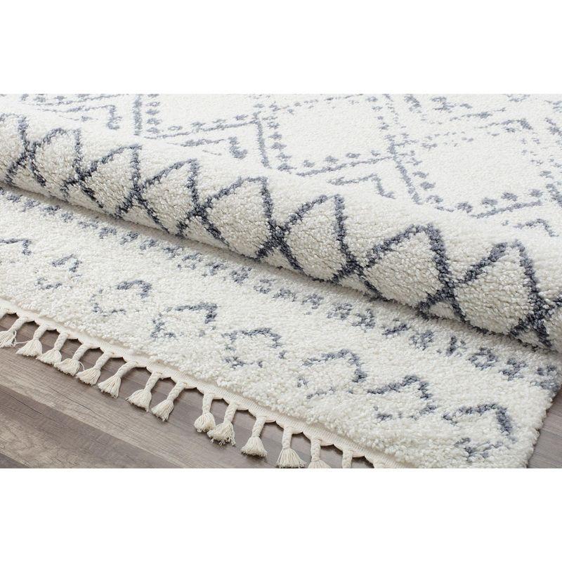 Silla Mason Shag Tribal Shadow Gray Area Rug