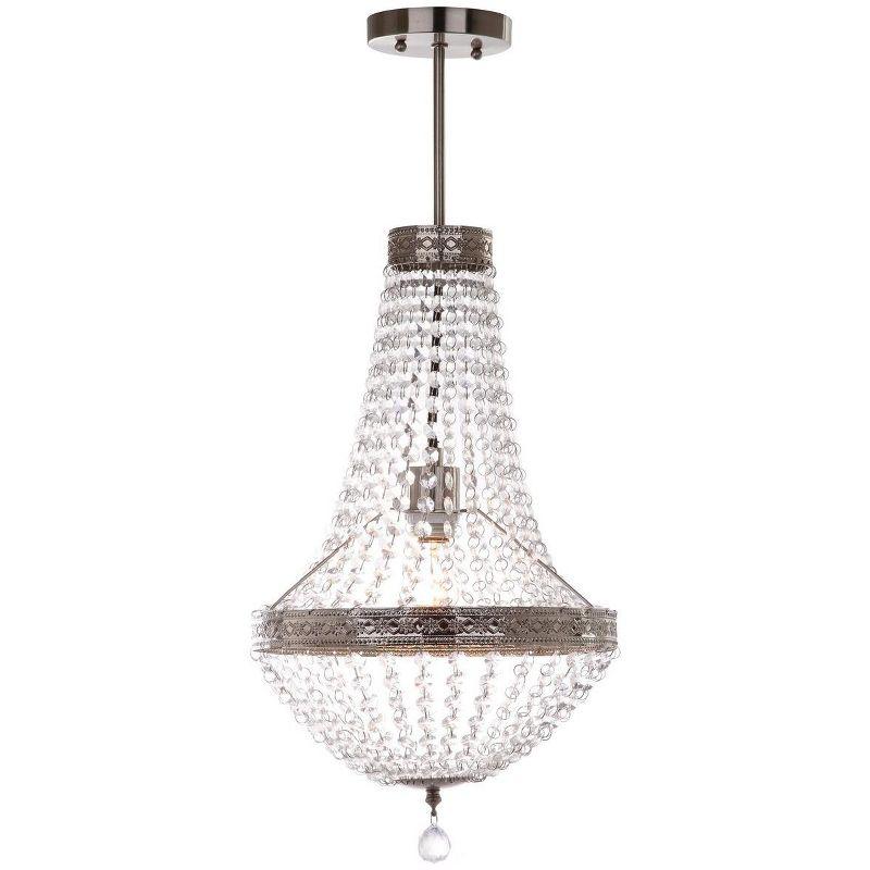 Shirley Grand 1 Light Pendant - Nickel/Clear - Safavieh.