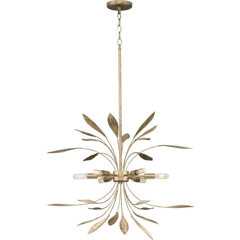 Progress Lighting Mariposa 6-Light Hanging Pendant, Antique Gold, Steel, Contemporary, No Shade