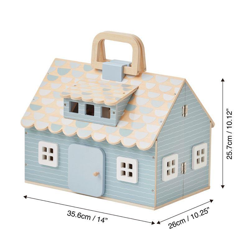 Teamson Kids Olivia's Little World Quaint Portable Doll Cottage + Accessories for 3.5" Dolls