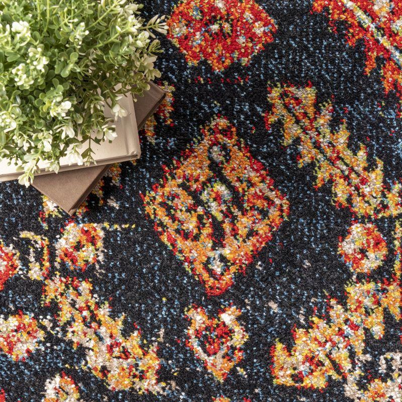 Floral Bliss Multicolor Synthetic 2x3 Indoor/Outdoor Rug