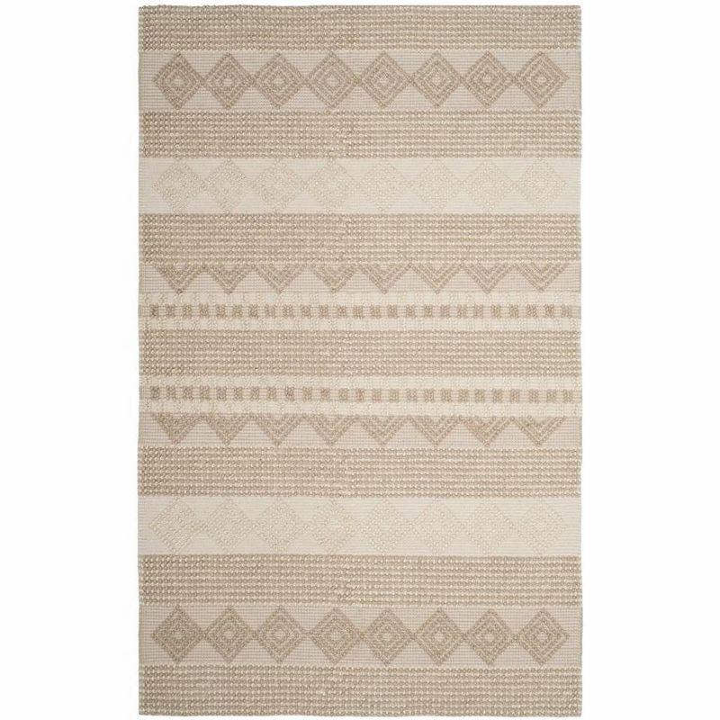 Winchester Geometric Hand-Woven Flatweave Wool/Cotton Beige/Ivory Area Rug