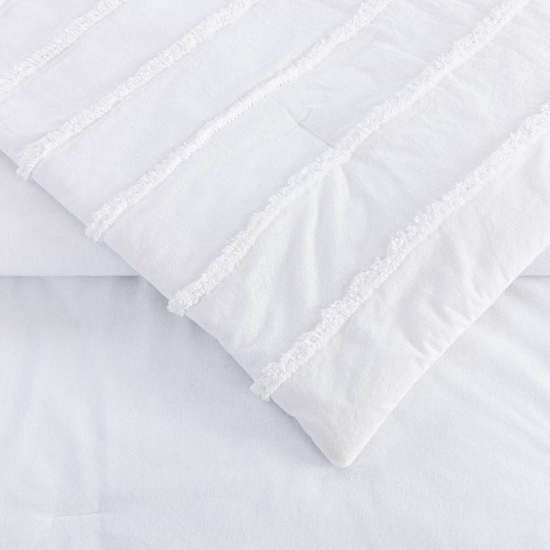 Laurel and Mayfair Cotton Ring Stitch Chevron / Zig Zag Comforter Set