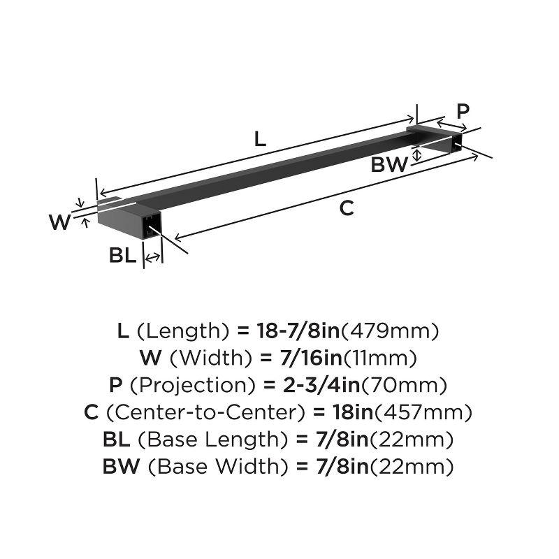 Amerock Monument Matte Black 18 inch (457mm) Towel Bar