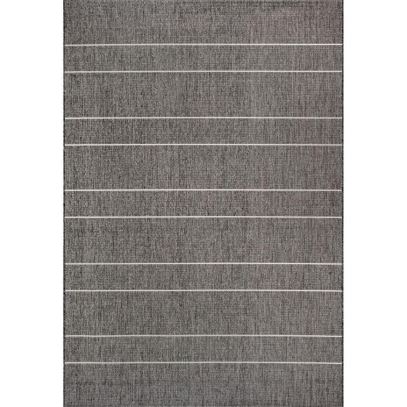 Randall Striped Machine Woven / Power Loomed Indoor/Outdoor Patio Rug