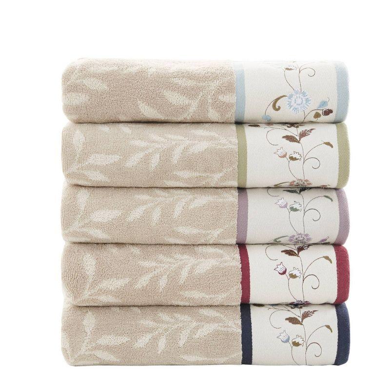 Madison Park Raheem Embroidered Cotton Jacquard Towel Set (Set of 6)