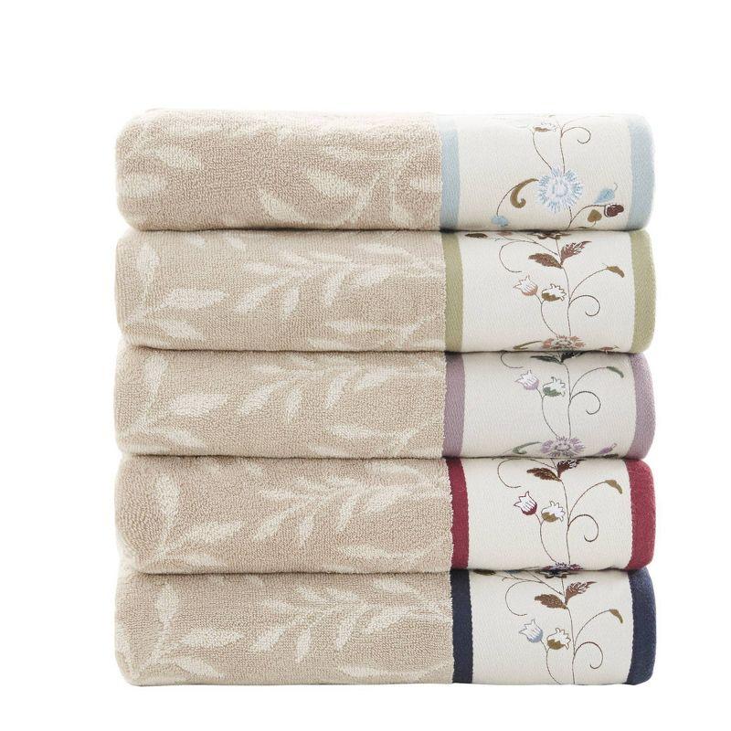 Raheem Embroidered Cotton Jacquard Towel Set