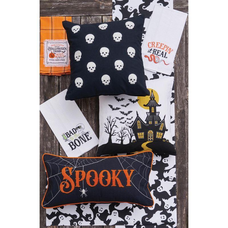 C&F Home 18" x 18" Halloween Tavern Pumpkin Jack-O-Lantern Accent Throw Pillow