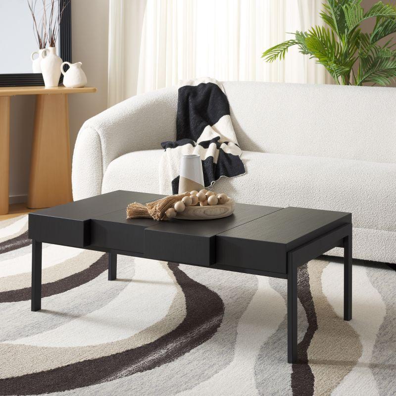 Alexander Coffee Table - Black Stripe/Black - Safavieh