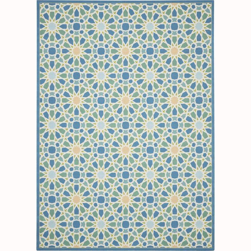 Waverly Sun & Shade "Starry Eyed" Porcelain Indoor/Outdoor Area Rug by Nourison SND29 7'9" x 10'10"