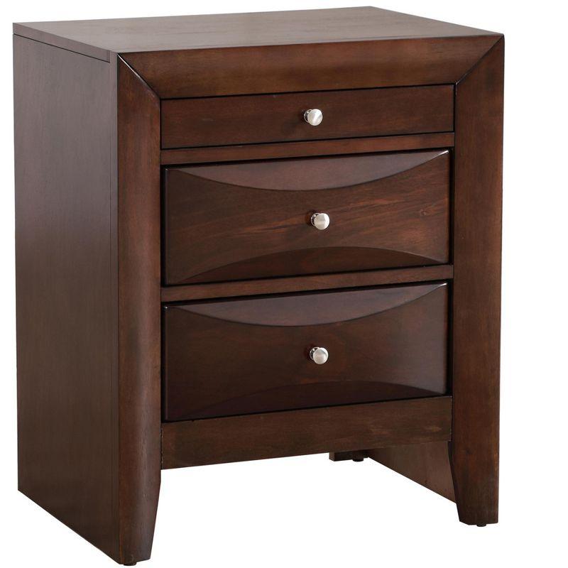 Passion Furniture Marilla 3-Drawer Nightstand (28 in. H x 23 in. W x 17 in. D)