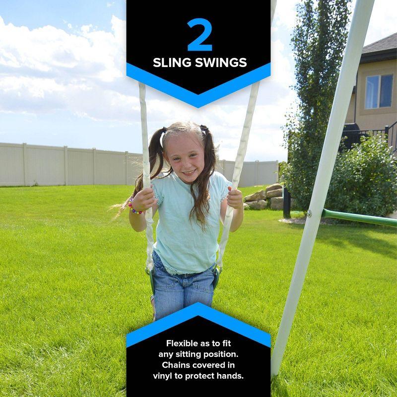 Sportspower Live Oak Metal with 6' Heavy Duty Double Wall Slide Swing Set