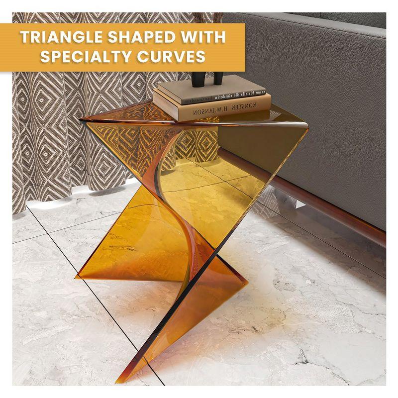 LeisureMod Randolph Triangular Side Table