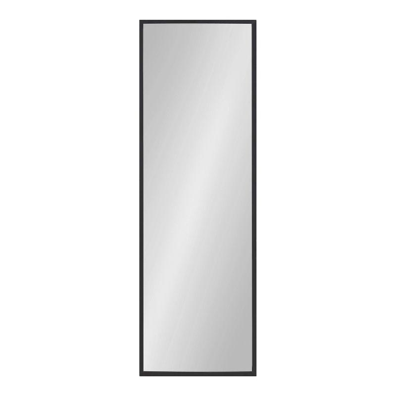 Elegant 51.75" Black Wood Rectangular Vanity Mirror