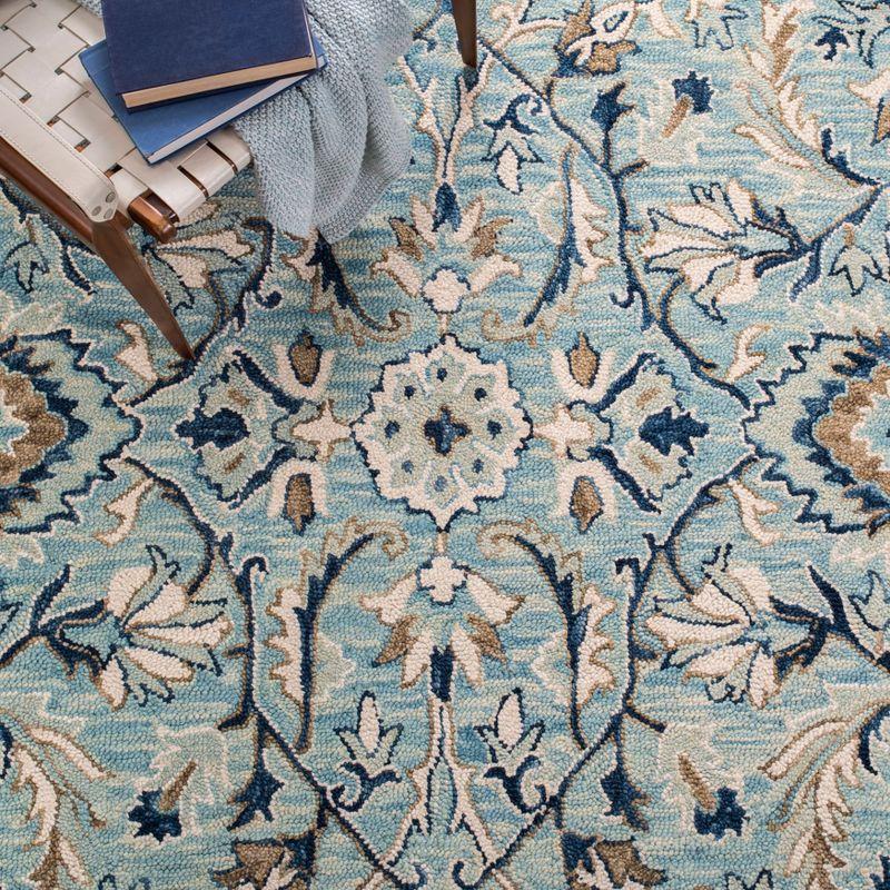 Blossom BLM457 Hand Tufted Area Rug - Blue/Ivory - 6'x6' - Safavieh.