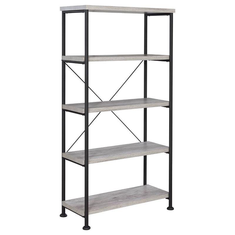 63" Analiese 4 Shelf Bookcase Gray Driftwood - Coaster
