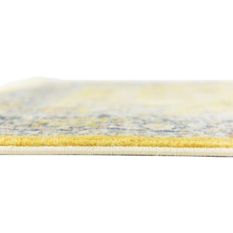 Unique Loom Baracoa Collection Area Rug - Prado (9'  x 12' Rectangle Yellow/Ivory)