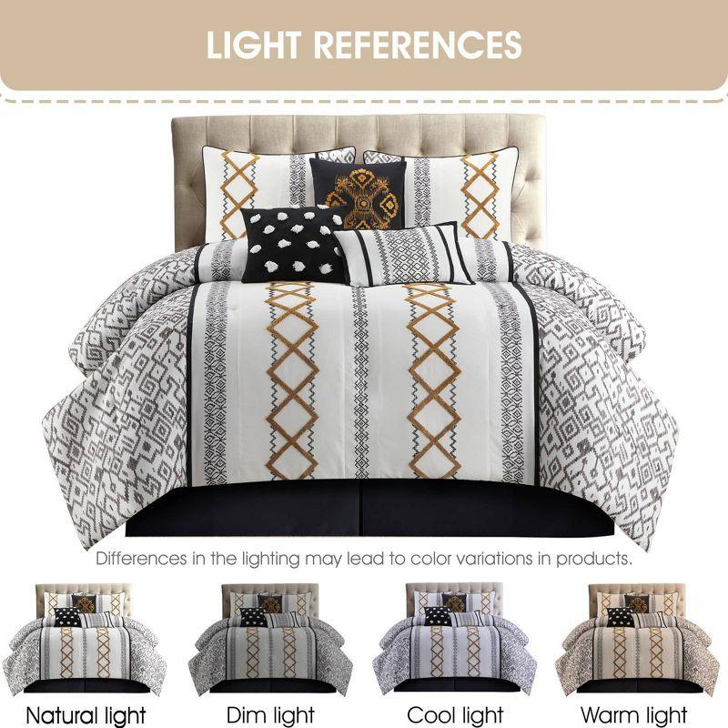 Nanshing America, Inc Anthony Microfiber 7 Piece Comforter Set