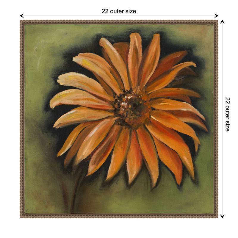 Daisy Collections III Bronze Framed Canvas Wall Art