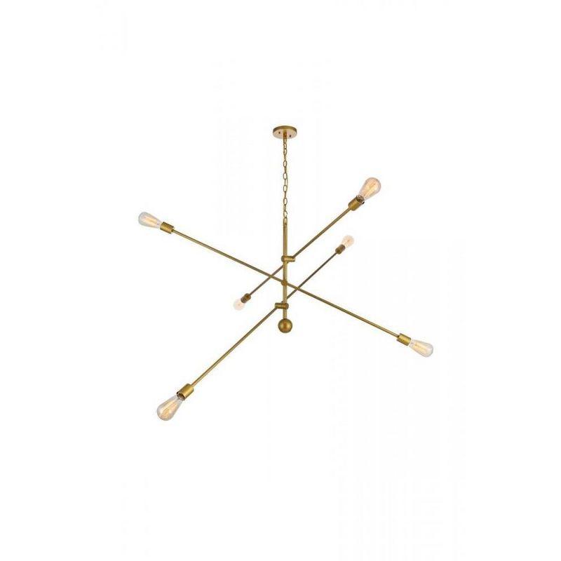 Elegant Lighting Axel 6 Lights Brass Pendant