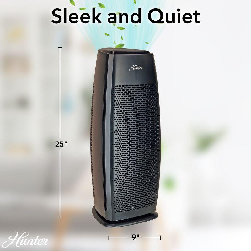 Hunter Fan HP600 Tall Tower Air Purifier, Black