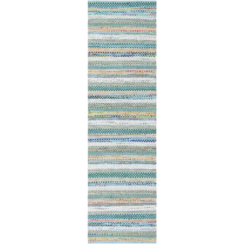 Montauk MTK975 Hand Woven Runner Rug - Aqua/Multi - 2'3"x8' - Safavieh.