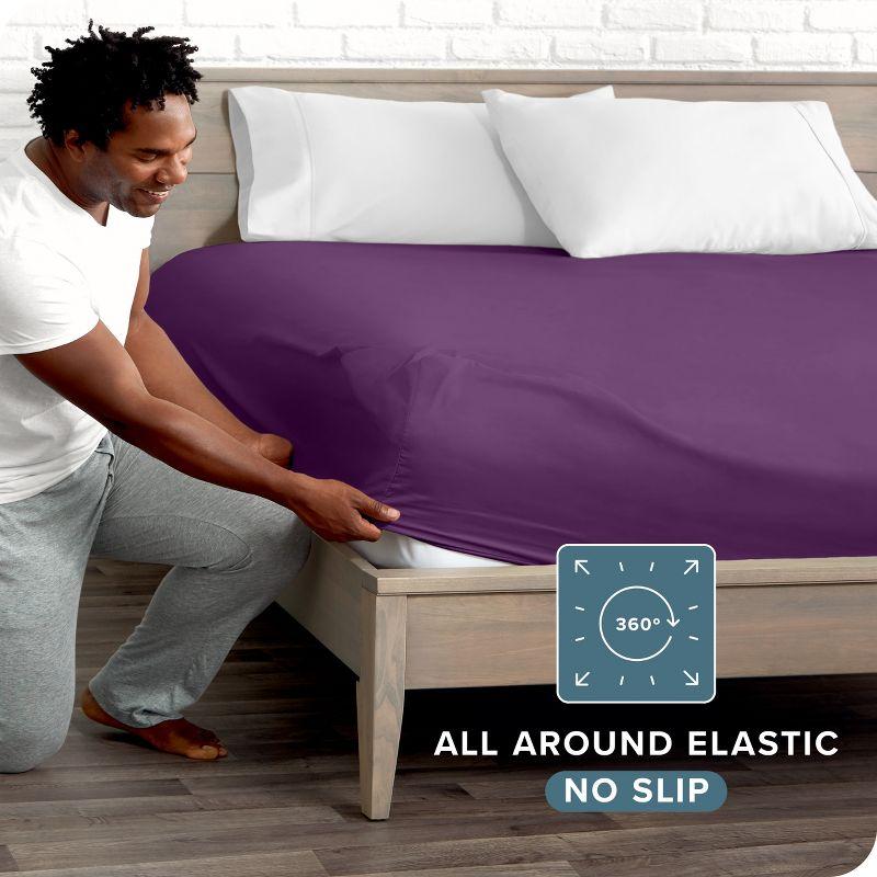 Bare Home Microfiber Fitted Sheet
