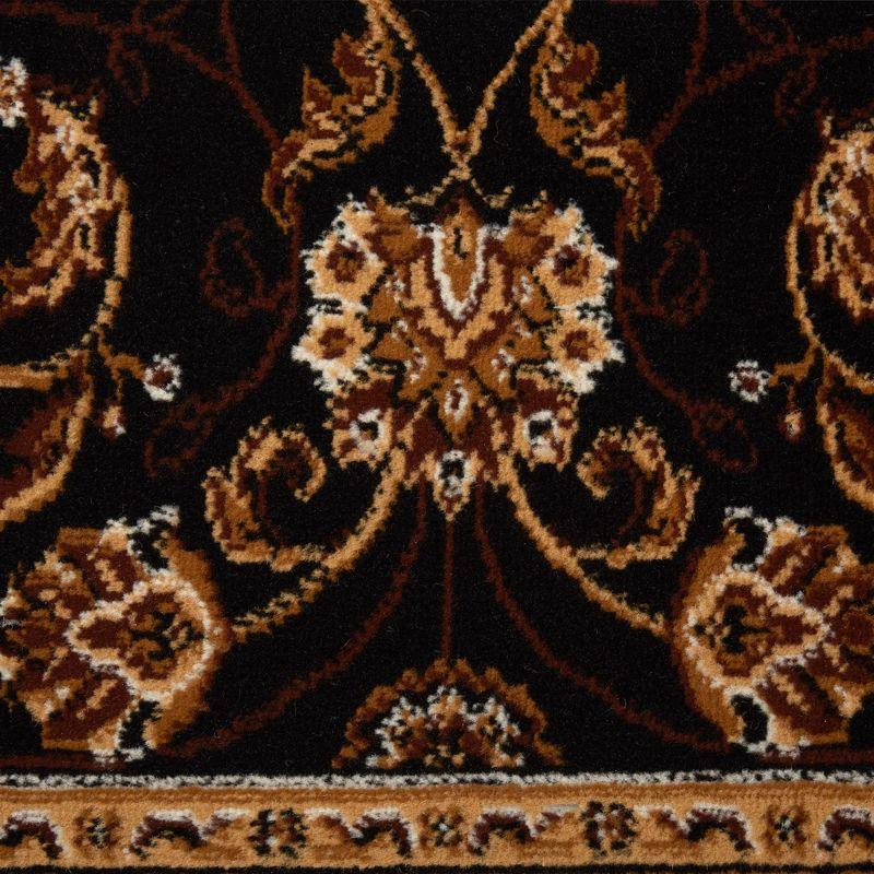 Home Dynamix Ariana Badah Damask Border Area Rug, Black/Ivory, 3-Piece Set