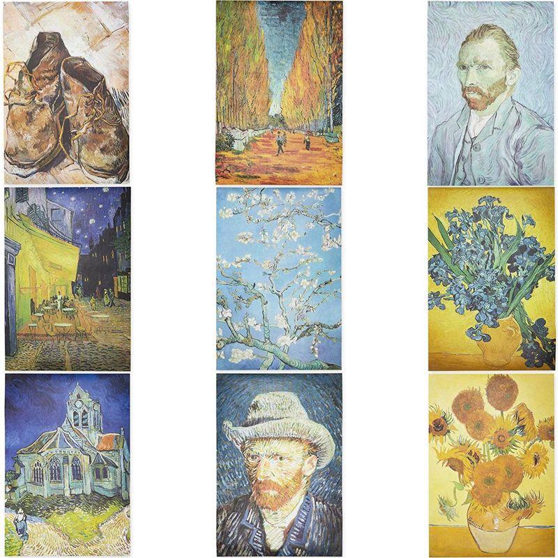 The Gifted Stationary 20 Pack Vincent Van Gogh Artist Posters for Office, Dorm, Apartment, 13x19 in