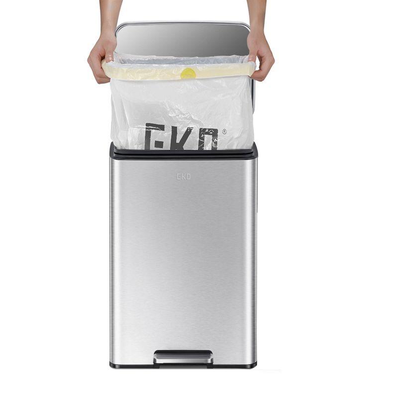 EKO Stainless Steel 50L Madison Step Trash Can