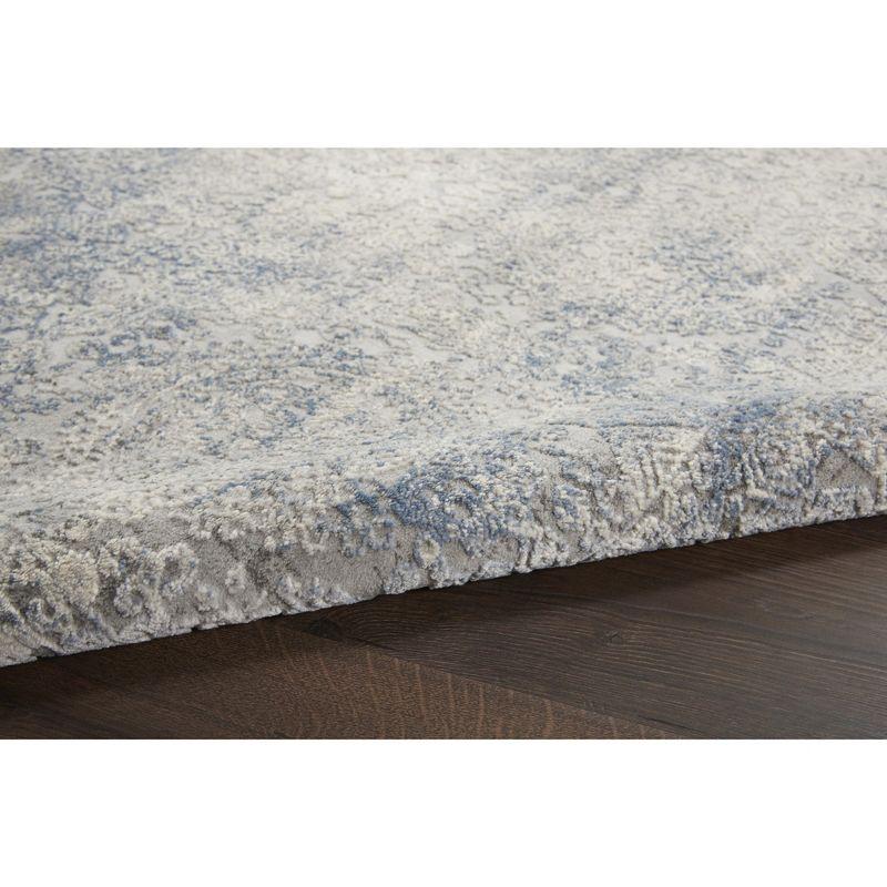 Nourison Rustic Textures Vintage Persian Indoor Area Rug Ivory Light Blue 5'3" x 7'3"