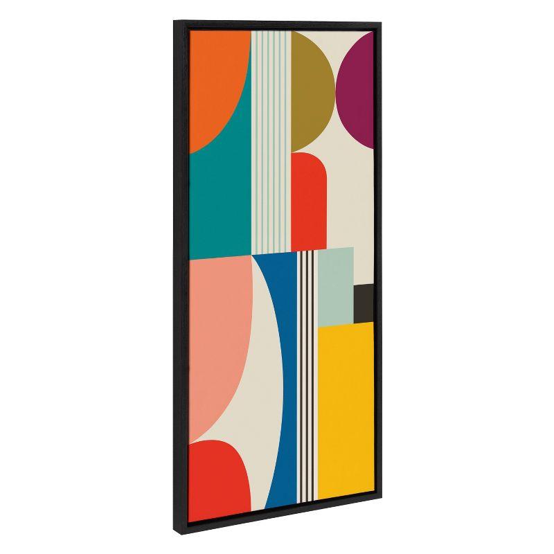 Sylvie Mid-Century Modern Pattern Framed Canvas - Kate & Laurel All Things Decor