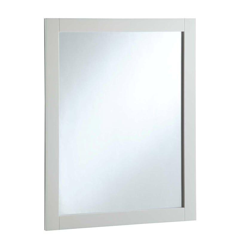 Shorewood Wall Mounted Bathroom Vanity Mirror 24-Inch Wood Framed in White