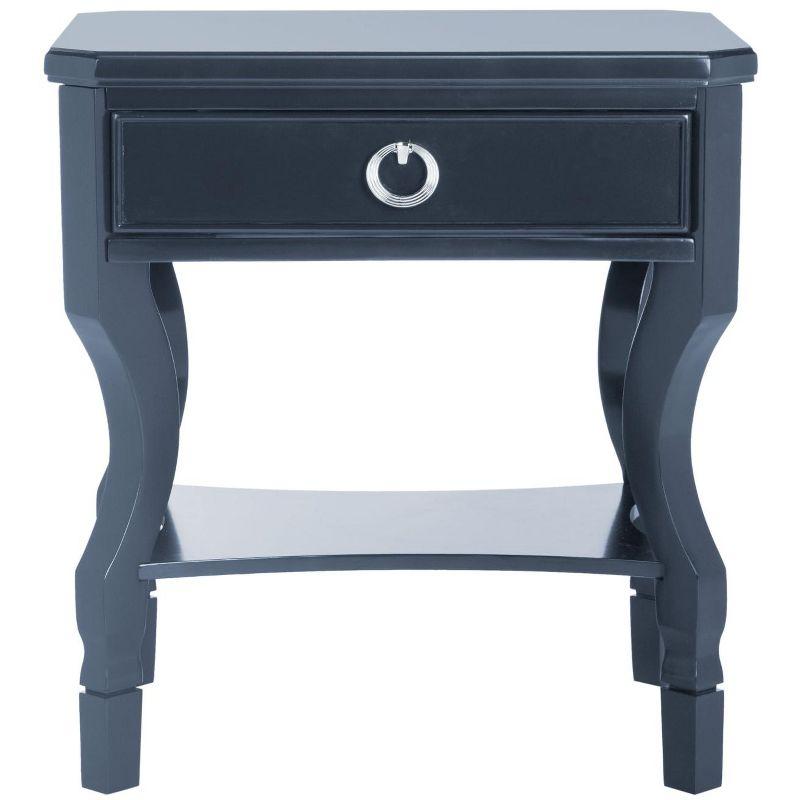 Alaia 1 Drawer Nightstand - FOX6275 - Navy - Safavieh Couture