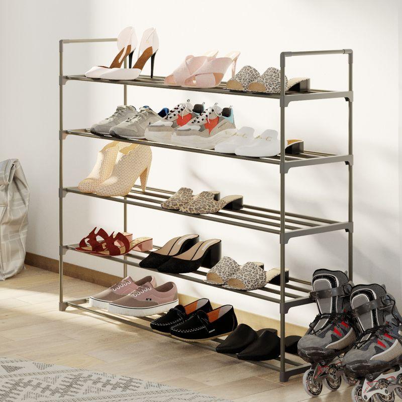 Hastings Home Five-Tier 30-Pair Shoe Storage Rack