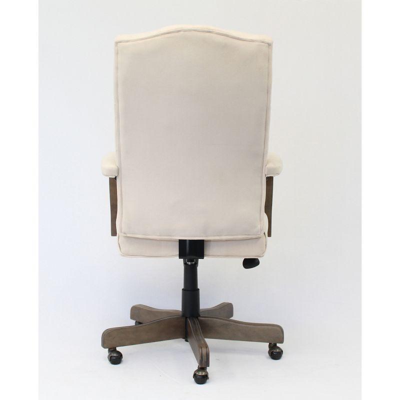 Traditional Executive Chair Beige: Swivel, Adjustable, Tufted - Boss Office Products