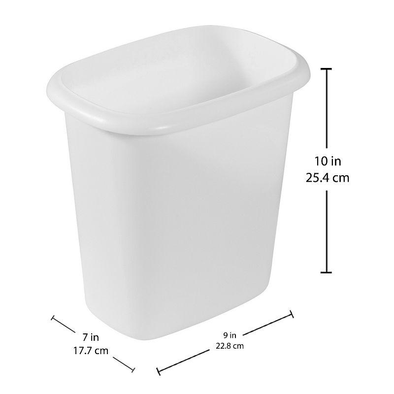 Rubbermaid Commercial Products Plastic Open Waste Basket - 1.5 Gallons (Set of 3)