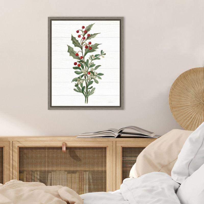 Amanti Art Christmas Moments V (Holly) by Silvia Vassileva Canvas Wall Art Print Framed 16 x 20-in.