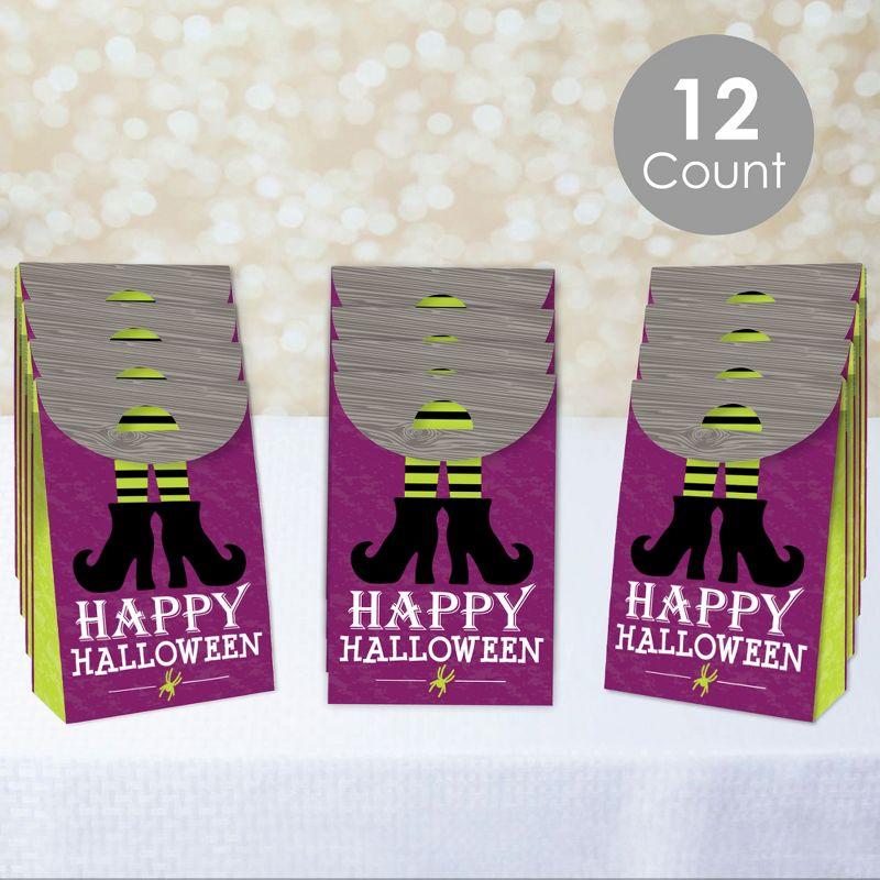 Big Dot of Happiness Happy Halloween - Witch Gift Favor Bags - Party Goodie Boxes - Set of 12