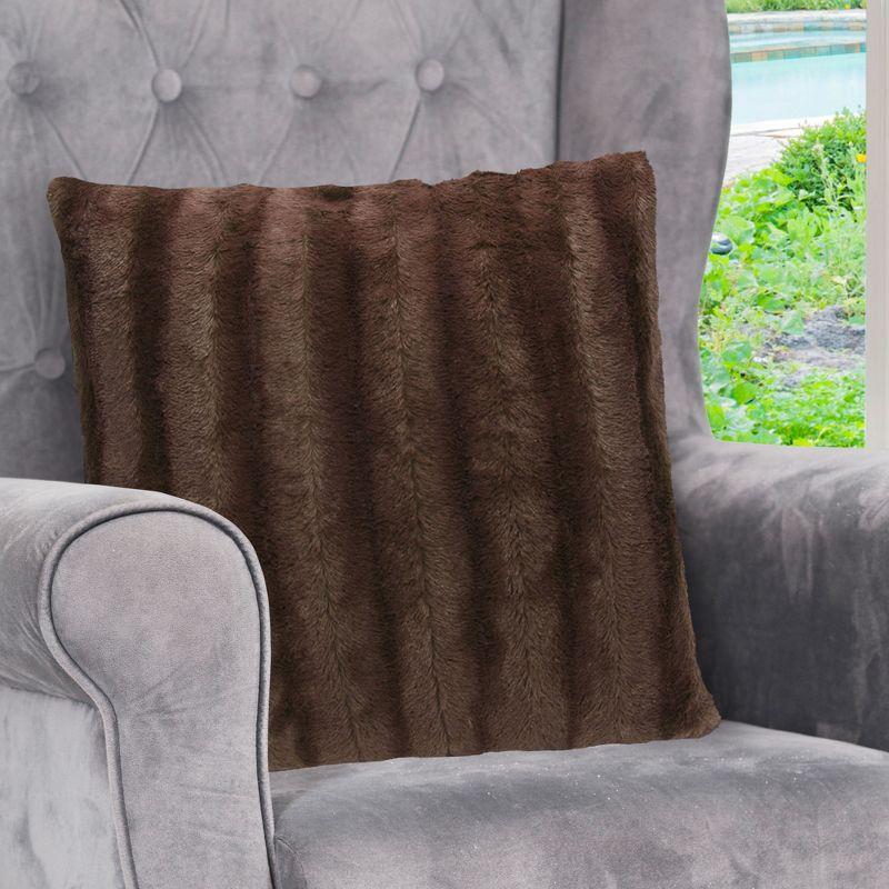 Cheer Collection Faux Fur Pillow Cover