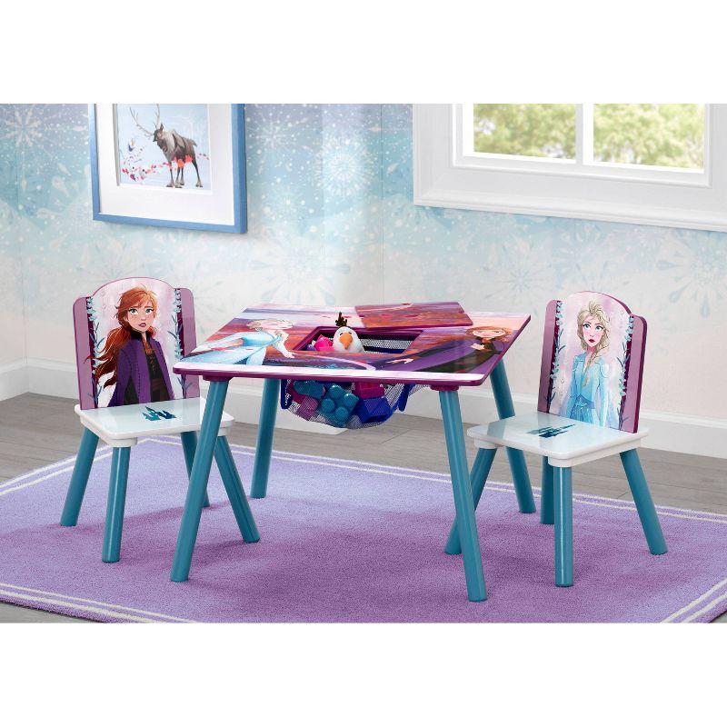 Disney Frozen 2 Kids' Table and Chair Set with Storage - Delta Children: Toddler Table, MDF Frame, Purple, Ages 3+