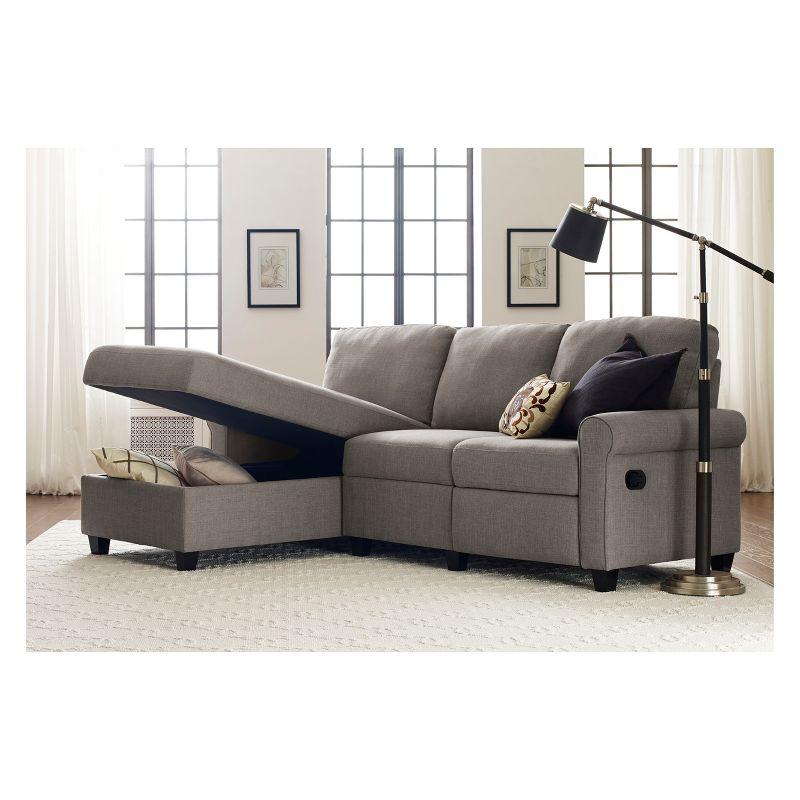 Serta Palisades Reclining Sectional Sofa with Storage Chaise