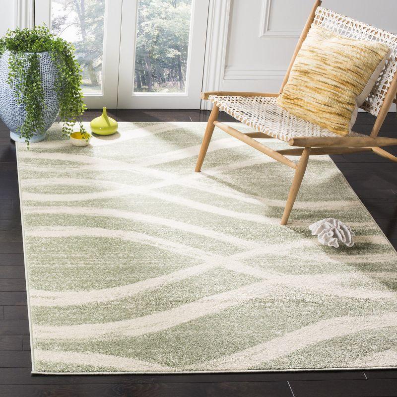 Adirondack ADR125 Machine Made Indoor Area Rug - Sage/Cream - 6'x9' - Safavieh