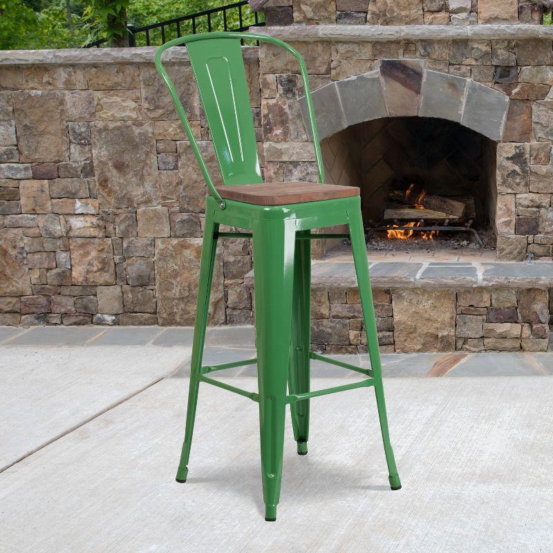 Flash Furniture Steel Outdoor Stool