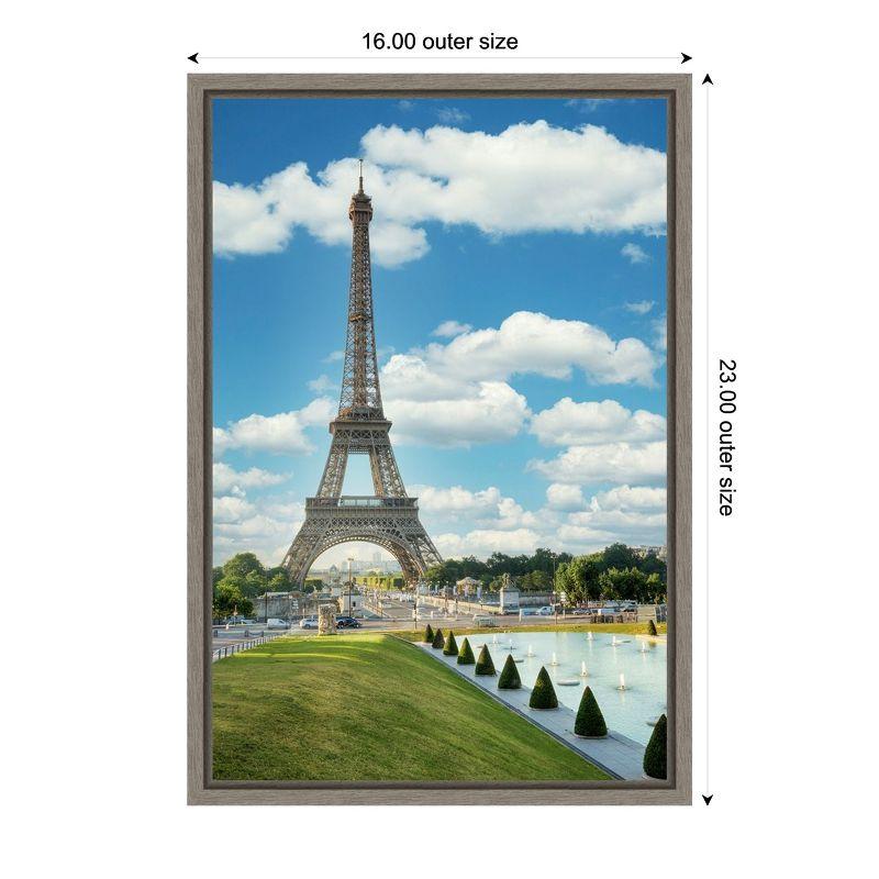 Amanti Art Eiffel Tower Paris III by Alan Blaustein Canvas Wall Art Print Framed 16 x 23-in.