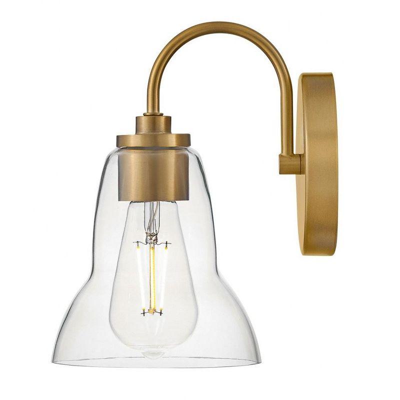 Lark Vera Single Light Bath Vanity Wall Sconce with Clear Bell-Shaped Glass | Wayfair