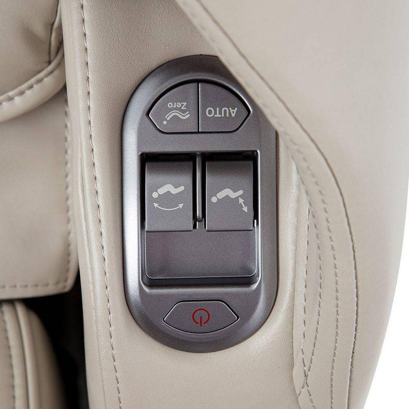 Titan Cosmo Massage Chair Taupe: Ergonomic SL-Track, Voice Activation, 12 Programs, Pneumatic Functions